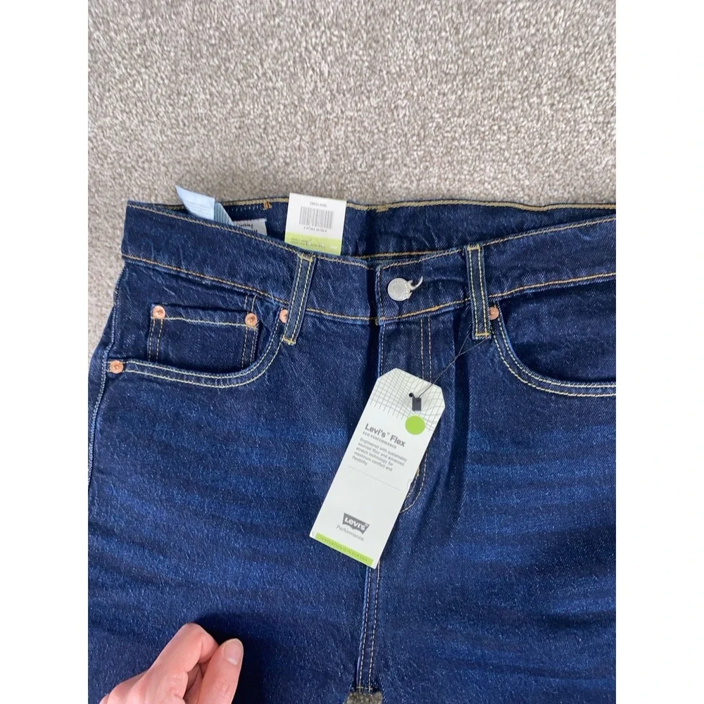 Levi's 512 Skinny Stretch Taper Men Jeans Dark Wash 34x32 Work Camp Western Read